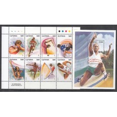 Guayana Britanica - Correo Yvert 3804/11+H.208 ** Mnh Deportes.