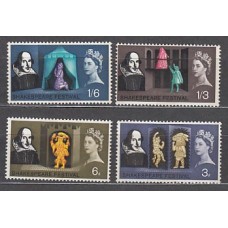 Gran Bretaña - Correo 1967 Yvert 382A/5A ** Mnh Shakespeare