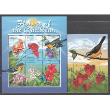 Grenada - Correo 2000 Yvert 3829AZ/BE+H.574G ** Mnh Fauna y flores