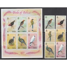 Belize - Correo Yvert 383/8+Hb 2 ** Mnh Fauna aves