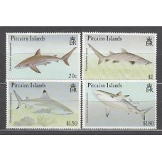 Pitcairn - Correo Yvert 385/8 ** Mnh Fauna Marina Tiburones