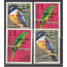 Nuevas Hebridas - Correo Yvert 386/89 ** Mnh Fauna - Aves