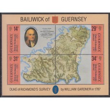 Guernsey - Correo 1987 Yvert 387/90 ** Mnh Mapa