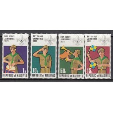 Maldives - Correo Yvert 388/91 ** Mnh  Scoutismo