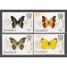 Swaziland - Correo Yvert 389/92 ** Mnh  Fauna mariposas