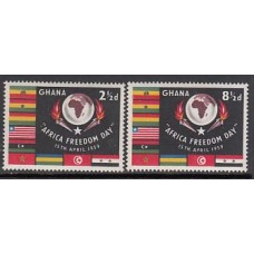 Ghana - Correo 1959 Yvert 39/40 ** Mnh  Banderas