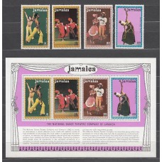 Jamaica - Correo Yvert 391/4 + H 6 ** Mnh Danza