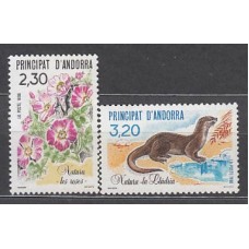 Andorra Francesa Correo 1990 Yvert 393/4 ** Mnh Flora y fauna