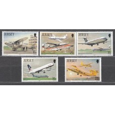 Jersey - Correo 1987 Yvert 394/8 ** Mnh Aviones