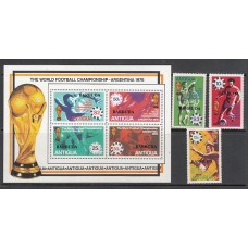 Barbuda - Correo Yvert 396/8+Hb 35 ** Mnh Deportes fútbol