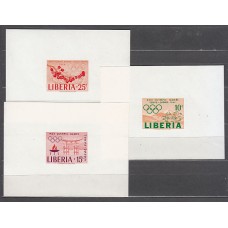 Liberia - Correo 1964 Yvert 396/8 hojas sin dentar ** Mnh  Olimpiadas de Toquio