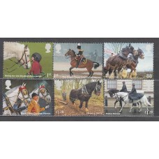 Gran Bretaña - Correo 2014 Yvert 3966/71 ** Mnh Fauna caballos