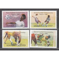 Uganda - Correo Yvert 397/400 ** Mnh  Deportes fútbol