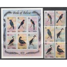 Belize - Correo Yvert 397/402+Hb 4 ** Mnh Fauna aves