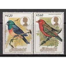 Aitutaki Correo Yvert 397/98 ** Mnh Fauna Aves
