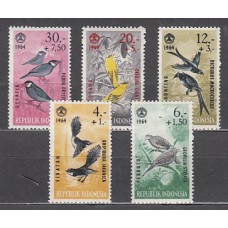 Indonesia - Correo 1965 Yvert 398/402 ** Mnh  Fauna aves