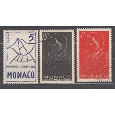 Monaco - Correo 1954 Yvert 399/401 usado  Antoine Frédéric Ozanam