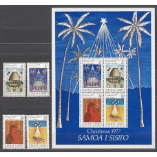 Samoa - Correo Yvert 400/3+H 14 ** Mnh Navidad