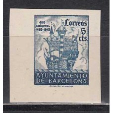 Barcelona Correo 1943 Edifil 52s SH (*) Mng Colón