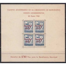 Barcelona Correo 1943 Edifil 54 (*) Mng Navidad