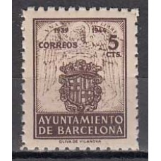 Barcelona Correo 1944 Edifil 55 ** Mnh Escudos