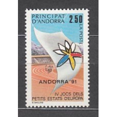 Andorra Francesa Correo 1991 Yvert 401 ** Mnh Juegos deportivos