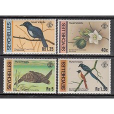 Seychelles - Correo Yvert 401/4 ** Mnh  Fauna. Flores