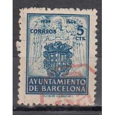 Barcelona Correo 1944 Edifil 56 Usado - Escudos
