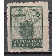 Barcelona Correo 1944 Edifil 57 ** Mnh Escudos