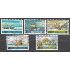 Jersey - Correo 1987 Yvert 403/7 ** Mnh Barcos