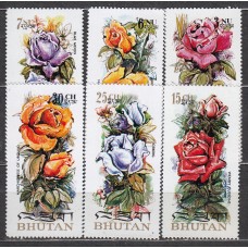 Bhutan Correo Yvert 407/10+Aereo 123/24 Flores