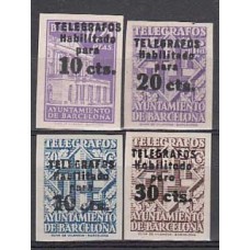 Barcelona Telegrafos 1942 Edifil 17/20s ** Mnh  Firma Roig