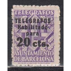 Barcelona Telegrafos 1942 Edifil 19 ** Mnh