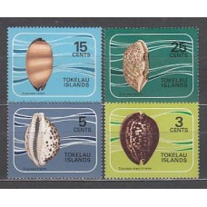 Tokelau - Correo Yvert 41/4 ** Mnh Fauna Marina Conchas