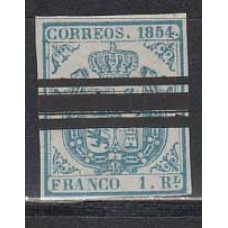 España Barrados 1854 Edifil 34AS