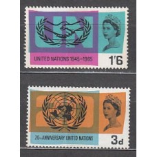 Gran Bretaña - Correo 1965 Yvert 417/8A ** Mnh ONU