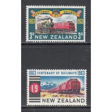 Nueva Zelanda - Correo 1963 Yvert 417/8 ** Mnh Trenes