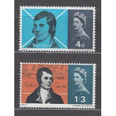 Gran Bretaña - Correo 1966 Yvert 421/2A ** Mnh Robert Burns