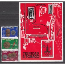 Trinidad y Tobago - Correo Yvert 421/3+H,31 ** Mnh  Olimpiadas de Moscu