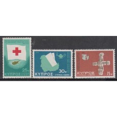 Chipre - Correo 1975 Yvert 423/5 ** Mnh Cruz Roja