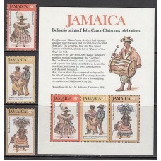 Jamaica - Correo Yvert 424/6 + H 9 ** Mnh Navidad