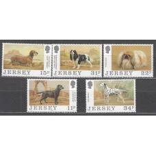 Jersey - Correo  1988 Yvert 424/28 ** Mnh Fauna perros