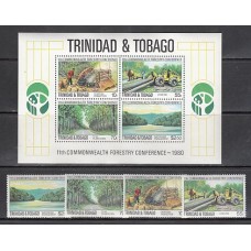 Trinidad y Tobago - Correo Yvert 427/30+H,32 ** Mnh