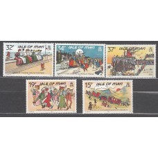 Man - Correo 1990 Yvert 427/31 ** Mnh Trenes