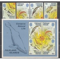 Falkland - Correo Yvert 428/31+H,4 ** Mnh Fauna. Aves