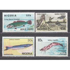 Nigeria - Correo Yvert 429/32 ** Mnh   Fauna marina