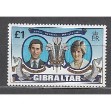 Gibraltar - Correo 1981 Yvert 429 ** Mnh Boda Real