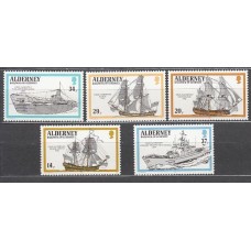 Alderney Correo Yvert 43/7 ** Mnh Barcos