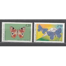 Andorra Francesa Correo 1993 Yvert 432/3 ** Mnh Mariposas