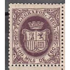 España Telégrafos 1869 Edifil 30 ** Mnh  Normal